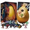 Eggbox Kit Scavo Uovo di Drago - Scava 12 Giocattoli di Drago con Attrezzi e Guida, Giocattolo Educativo STEM di Archeologia per Bambini 6 7 8 9 10 Anni