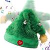 Gfilay Cappello di Natale elettrico oscillante con albero che balla in peluche canta e balla cappello di Babbo Natale elettrico interattivo musicale cappello di Natale per adulti bambini regalo