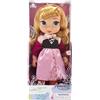 Disney Store Bambola della Bella Addormentata della Collezione Animator, Aurora, 39 cm/15, con Capelli realistici applicati, Outfit, Peluche di Gufo in Raso Imbottito, da Collezione, età 3+