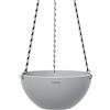 POTS&MORE VP333002 - Vaso per piante da appartamento UMO Bowl hanging 30 (diametro 30 cm, design elegante, colore grigio chiaro, altezza 13,9 cm, in plastica, per piante da appartamento)