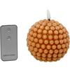DRW Set di 4 candele a sfera di cera con LED e telecomando colore caramello 10 x 10 x 9 cm