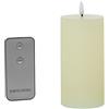 DRW Set di 4 candele in cera con LED e telecomando color avorio 7,5 x 7,5 x 15 cm