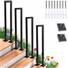 AONASRDI Ringhiera per Scale Interne, Ringhiera per Scale Interne Ferro Battuto, Ringhiera a Forma di u, Corrimano Per Scale Esterne,Balconi, Corridoi, Appartamenti, Ringhiera per Scale per Ville(Nero/45cm)