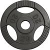 Gorilla Sports® Dischi Pesi - in Ghisa, con Impugnatura, Tri-Grip, Peso a Scelta 1,25 kg - 20 kg, Foro Ø 50 mm - Piastre per Bilanciere, Manubri, Disco Palestra