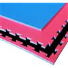 G5 HT SPORT Pavimentazione sportiva ad Incastro Rosso/Blu da Fitness a Puzzle | 100 * 100 * 2 cm | Protezione per Pavimenti | materassino per Palestra, Workout, Ginnastica | Lavabile e Reversibile