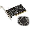 KALEA-INFORMATIQUE Scheda controller PCI Firewire 800 e 400 IEEE1394A e IEEE1394B su porta PCI a 2+1 uscite con chipset TI SN082AA2