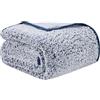 EMME Coperta in Pile Sherpa Misura, Spessa ed Elegante, Coperta Morbida Calda e Morbida Coperte Accoglienti in Microfibra, Soffice Coperta Reversibile Fuzzy per Divano Letto (Blu Navy, 130 x 150 cm)
