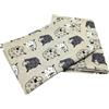 Ger3as Set di 2 strofinacci da cucina Gourmet, in lino/cotone, 50 x 70 cm, in misto lino, tessuto jacquard o stampato (pecora)