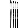 Himmlfel Set di 4 Pennelli a Pugnale per Pittura a Spada, Striper Dagger per Acquerello e Acrilico, Professionali per Artisti e Principianti, Taglia 1/8, 1/4, 3/8, 1/2