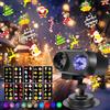 Yanbaozi Proiettore Natale Esterno, Proiettore Luci Natalizia per IP44 Impermeabile, Proiettore Halloween con Telecomando, 10 HD Diapositive e 10 Effetti Onda [Classe di efficienza energetica F]