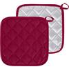 Fanmuran Presine da Cucina in Cotone Accessori per Cucina Pentole Forno Resistente al Calore Lavabile Grande Set di 2pz (Rosso scuro)