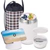 Nuo desire Thermos Alimenti Caldi 600ML Contenitore Termico, 316 Contenitore Termico di Acciaio Inossidabile per Cibi Caldi e Freddi Portavivande con Borsa Tote e Cucchiaio per Zuppa, Pasta Porta Yogurt Termico