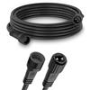 Dalugo 5m/16.4Ft Prolunga Luci Natale, 2 Pin IP65 Impermeabile all'aperto Festone Luci Cavo, Anticorrosione Cavo di Prolunga Nero per Lampadine LED G40, Luci Solari Esterno, Catena Luminosa Esterno