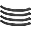 FTVOGUE Copri Maniglia per Passeggino 4 Pezzi in Pelle PU con Cerniera, Protezione Completa per Passeggini (BLACK)