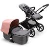 Bugaboo Fox 3, Sistema Modulare 2-in-1: Comodo Passeggino Multi-Terreno & Carrozzina con Culla Traspirante Avanzata, Navicella Grey Mélange & Cappottina in Morning Pink