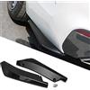 Ygapuzi Diffusore per paraurti posteriore per auto, protezione per canard splitter per gonna parafango laterale auto universale, spoiler per angolo di avvolgimento con 6 bulloni, 1 paio (Nero)