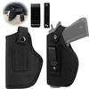 Norhogo 2 Pezzi Fondina per Pistola Nascosta, Pistola Interna o Esterna per Mano Sinistra e Destra, Pistole Tattiche Holster, Nylon Fondina da Trasporto Nascosta, Nero