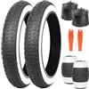 ZUKKA N°2 Copertone Fat Bike Tires 76-406 Plus - 20 x 3,0 - Compatibile con pneumatici per bici elettrica/MTB da 20 - Bordo bianco