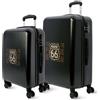 Route 66 - Set Valigie Rigide (Pack 2) Trolley Bagaglio a Mano Piccolo 55x35x20 + Valigia media 66x44x24 - Valigia Bagaglio a Mano Ryanair - trolley Medio - Grande (Nero)