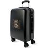Route 66 - Trolley bagaglio a mano 55x40x20 (Espandibile) - 33L - Valigia Bagaglio a mano Ryanair - Valigia Media Rigida - Trolley Cabina Piccolo (Cabina, Nero)
