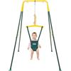 FUNLIO Gurn Altalene con Supporto per Neonati per 6-24 Mesi, Altalene Saltare Su per Bambini per Giochi Indoor/Outdoor, Maglione per Neonati/Ragazzo, con Catena Regolabile, Facile da Montare - Verde