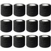 LEAYOKA 12 Rotoli Benda Elastica Coesiva - LEAYOKA 5cm x 4,5m Copertura per Impugnatura per Tatuaggio Elastica Nastro Autoadesivo per Macchinetta da Tatuaggio Sport Nastro Bendaggio Adesiva Coesiva