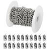 HoaaiGo 10 Metri Catenina a Sfere in Acciaio Inossidabile per Collane, 4mm Argento Catenine in Rilievo Rullo di Estensione, Catenina di Perline con 20 Connettore per DIY Portachiavi Braccialetto Gioielli