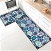 SHUAIG Tappeto da cucina antiscivolo Set di tappetini da cucina antiscivolo lavabile Adatto per camera dei bambini, porta, all'aperto, cucina, atrio. (40 * 120+40 * 60cm, Style C)