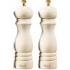 BF BILL.F SINCE 1983 Bill.F - Set di 2 macinasale e pepe in legno, ricaricabile, 7 pollici (set bianco latte)