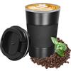 KUIRUNRX Tazza Caffe Termica 380ML, Termos Caffè, Tazza Termica da Viaggio, Inossidabile Riutilizzabili Prova di Perdite, Caldo e Freddo, Latte e Tè, Si Mantiene Caldo Fino a 6 Ore