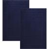 Betz Set di 2 scendibagni misure 50 x 70 cm 100% cotone scendibagno tappeto da bagno Premium qualità 650 g/m² 10 colori sono disponibili Colore blu scuro