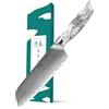 SHANGDAO Coltello Santoku, coltello da cucina forgiato in Damasco giapponese da 7, coltello da taglio professionale, impugnatura affilata come un rasoio ed ergonomica, fornito in una confezione