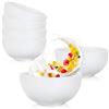 com-four® 6x ciotola in ceramica 600ml - ciotola per cereali - ciotola per dessert - ciotola per insalata - ideale per colazione, spuntini e dessert (6 pezzi - bianco puro)