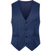 OMZIN Gilet Da Uomo Per Abito Da Lavoro Slim Fit Gilet Da Sposa Senza Maniche Colore Solido Abito Formale Gilet Da Ballo Blu Reale S