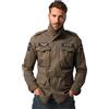 JP 1880 Giacca sahariana in cotone con applicazioni e look vintage, fino alla tg. 8XL verde muschio 7XL 824338438-7XL