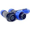 bayzconn Connettore Spina aeronautica SP13 a 3 poli, senza saldatura IP68 a 3 pin Spina aeronautica impermeabile e antipolvere per lampade da esterno Utilizza 250V 13A (cavo a crimpare a vite 14 AWG)