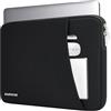 RAINYEAR make life easier RAINYEAR 17 pollice Laptop Custodia per il trasporto compatibile con la maggior parte 17-17, 3 Pollice Chromebook Notebook Ultrabook, borsa protettiva antiurto con tasca frontale, Nero