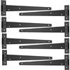 KOHAND Confezione da 8 cerniere a T, 30,5 cm, in metallo nero, per cancelli e fienili, con viti per legno, recinzioni, garage, finestre