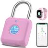 ELinkSmart - Lucchetto a scompartimento per ragazze e donne in palestra, colore rosa, con app per telefono, in metallo, per ganci sportivi scolastici, cassetta degli attrezzi, zaino e bagagli