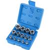 CPROSP 10pcs Chiavi a Bussola E-Torx a Stella on Scatola Portaoggetti Blu, Bussole 1/2, 1/4, 3/8, E4-24