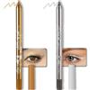 xiao Colorato Gel Glitter Eyeliner, Impermeabile Pearl Eye Shadow Matita Metallica Glitter Eye Liner Matita per le Donne, Eye Liners & Shadow Matita Eye Makeup.2 Conteggio (04# Oro & 05# Argento)