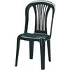 Grandsoleil S6302V Secur Resina Greenpol-Sedia impilabile con Schienale Alto, 51 x 46 x 88 cm, Colore: Verde, Polimerico