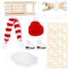 QUOHE Accessori Casa delle Bambole, Accessori Natalizi per Gnomo Miniatura Cappello Sciarpa Scarponi Sci Slitta Sci Legno Impronte Neve, Mini Piccolo Vestiti Natale Decorazioni Fai Da Te Bambini Regalo