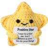 lasuroa Stella Positiva, Stella All'Uncinetto Bambola Positiva Lavorata a Maglia Regali Uncinetto Ispiratori Supporto Emotivo per la Decorazione delle Feste Regalo Incoraggiante