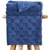 GC GAVENO CAVAILIA Coperta in Pile Soffice per Letto e Divano, Copriletto Confortevole, Termica, Calda e Accogliente, Elegante Jacquard (130 x 180 cm), Blu