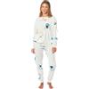 Daisy Dreamer Pigiama da donna in pile stampato, morbido e caldo, abbigliamento da notte, abbigliamento da notte a maniche lunghe, pigiama da donna con stampa animalier, Pinguino e orsi polari, XL