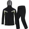 Jywmsc Tuta Antipioggia da Uomo Giacca Impermeabile e Tuta Pantalone Impermeabile Giacca Antipioggia Unisex Giacche da Ciclismo con Cappuccio con Catarifrangenti di Sicurezza