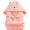 Shengxi Accappatoio con Cappuccio per Bambini Morbido e Assorbente Vestaglia Accappatoio con 2 Tasche Cintura Cappuccio Comodo Accappatoio Spugna (IT, Età, 6 anni, 10 anni, Regular, Rosa)