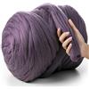 MeriWoolArt® 100% Merino Lana XXL Filato di Lana Grosso 4-5cm, Filato Spesso Soffice, Feltro di Lana ad Ago, Infeltrire la Lana, Bagnato, Fai Da Te Coperta Grossa di Lana