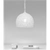 TOT ELECTRIC Lampadario a sospensione Semi sfera Argento cupola con cristalli in vetro incastrati attacco grande E27
